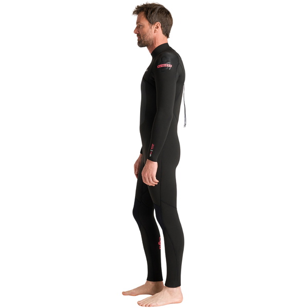 2026 C-Skins Mens Nuwave Legend 5/4/3mm Back Zip Wetsuit C-NLE54MBZ - Black / Neon Flare